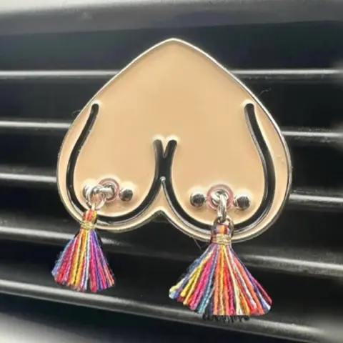 Barbell Tassel Car diffuser | Decor only or Felt diffuser | Magnet | light skin/barbells