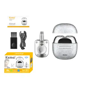 Mini Portable Shaver, New Model Travel Razor, Washable Magnetic Head, Includes Nose Hair Trimmer, Compact and Convenient