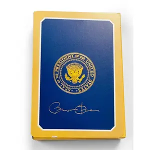 President Barack Obama Signature President Seal Presidential Blue Playing Cards Deck Box
