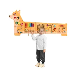 Puppy Activity Wall Busy Board Panels, 12 Activities, Montessori Sensory Wall Toy for Kids 3-12 Years, Montessori Learning Activity Center, Ideal for Toddler Playroom Nursery Classroom