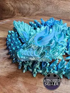 Articulated Lunar Dragon figurine Glow In the Dark