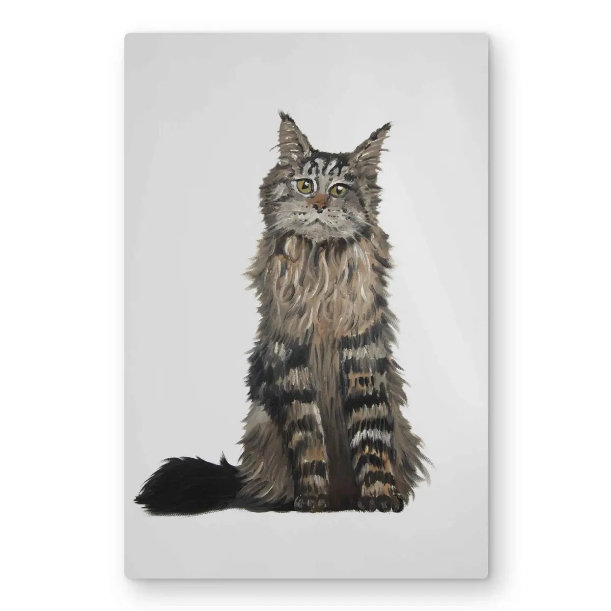 212 MAIN Majestic Maine Coon Cat Aluminum Print Wall Art - 20x30 in Lightweight Artistic Aluminum Artwork, Bedroom Home Decoration, Feline Themed Gift for Home Supplies Enthusiasts
