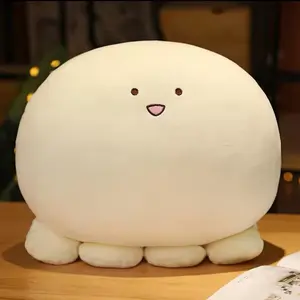 Adorable Chubby Blob Plush 60cm Soft White Plush Toy with Simple Design and Cute Features
