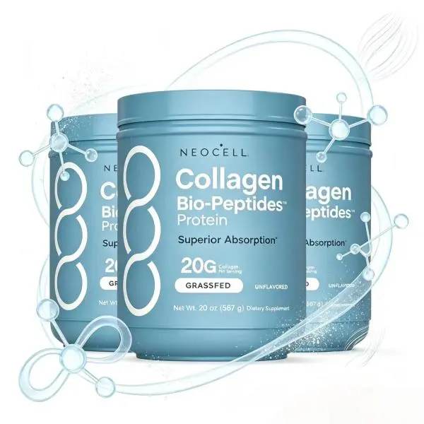 NeoCell Superior Absorption Collagen Bio-Peptides Grass Fed Unflavored Collagen Protein Powder 567g Daily Dietary Supplement