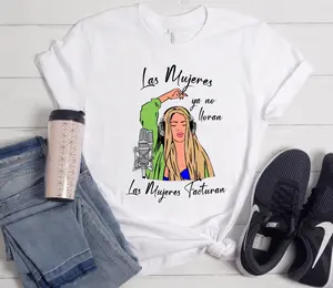 Vintage 90s Graphic Tee, Sh@kira Shirt, Las Mujeres Ya No Lloran, Sh@kira World Tour Cotton Top Womenswear