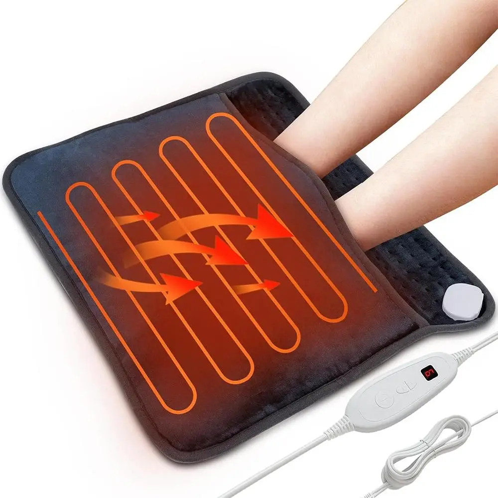 DailyLife Heated Foot Warmer, 20" x 24" Electric Foot Warmer for Feet - 6 Heat Settings, 2 Hours Auto-Off, Machine Washable, Warming Mat, Gifts for Wo