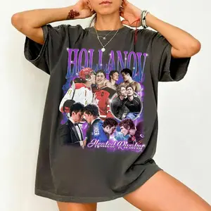 Hollanov Heated Rivalry Vintage Shirt, Hockey Romance Graphic Tee,  Unisex Fan Gift