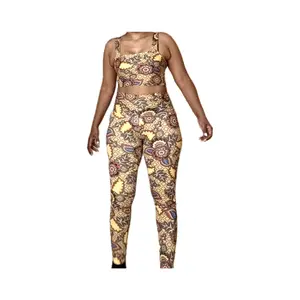 Women's Spandex, Fashionable, Floral Patterned Leggings Set - Trial Stock
