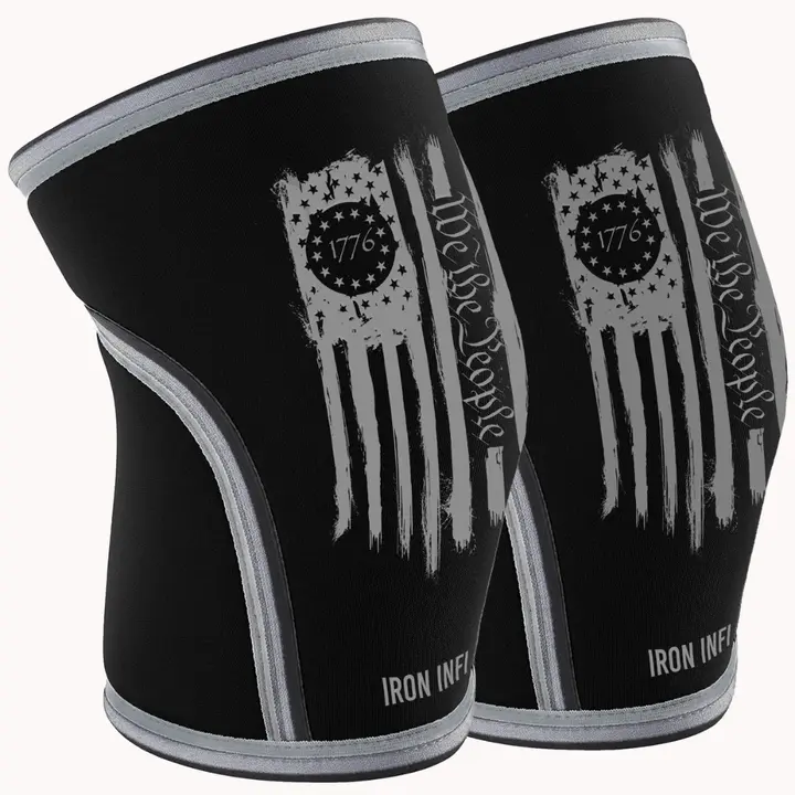 Knee Sleeves for Weightlifting, Powerlifting, Fitness, Workouts. 7mm Thick Compression Knee Sleeves for Athletic Performance.