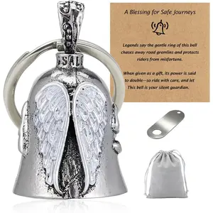 Biker Guardian Bell Keychain – Good Luck & Protection for Motorcyclists