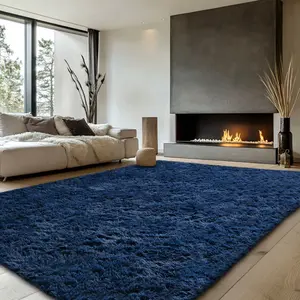 Soft Shag Rugs For Bedroom, Fluffy Shaggy Rugs For Living Room, Luxury Modern Plush Carpet For Dorm, Apartment, Indoor Home Decor, Upgrade Non-Slip Cozy Accent Rug For Floor Protection And Style