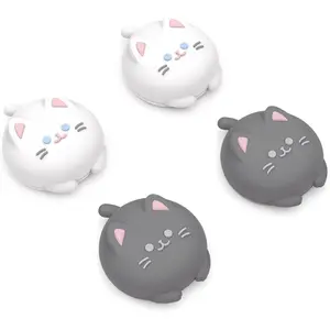 Cute Thumb Grip Caps for ps5/4 Controller, Silicone Analog Stick Cover for Xbox Series X/S, Thumbstick Caps for Switch Pro Controller - Cutie Kitty