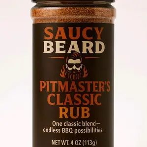Saucy Beard Pitmaster's Classic Rub -All-Purpose Blend for Steak Chicken Pork