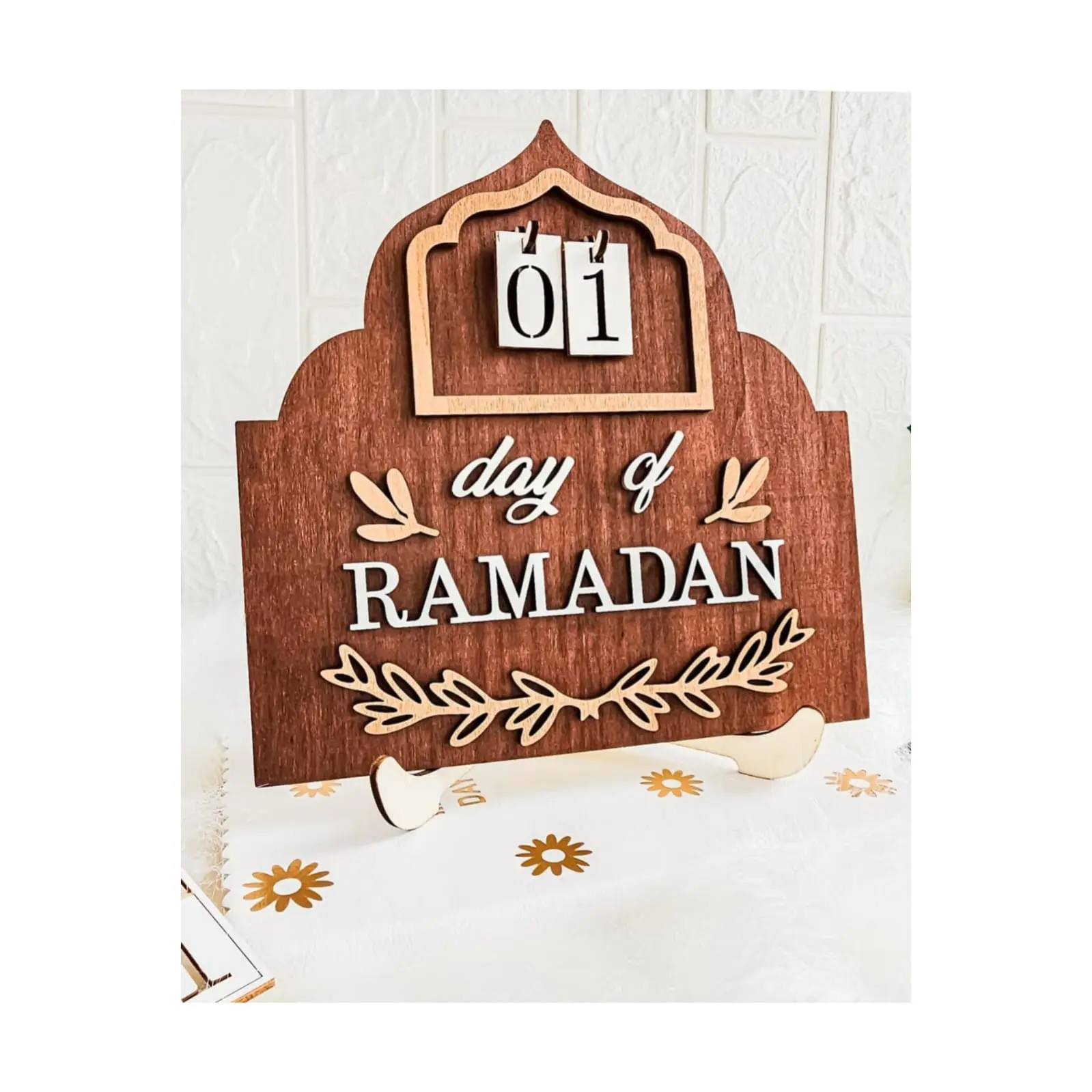 OLEEK Ramadan Countdown Calendar 2026 for Kids – Reusable Ramadan Advent Calendar with Daily Countdown, Ramadan Decorations for Home, Eid Mubarak Decor, Islamic Gift for Boys & Girls, Ramadan Gifts for Kids