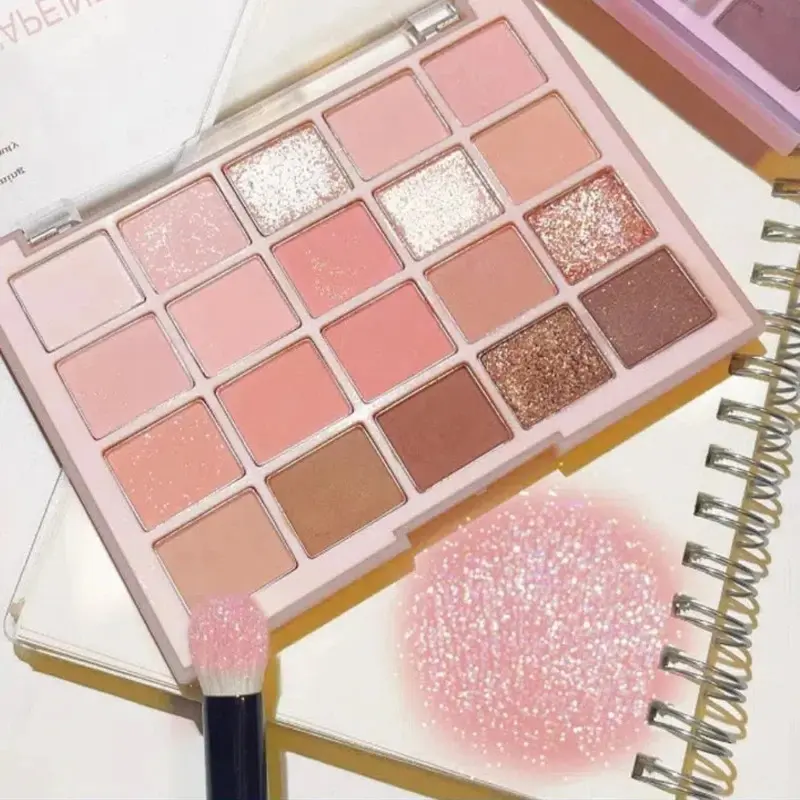 KABEINE 20-Color Korean Eyeshadow Palette - Matte, Purple Pearlescent, Glitter, Long-Lasting, Waterproof, Durable, for Youth, Dry, General Skin, Sensitive Eyes, Contains Neither Irritants Makeup Pigment