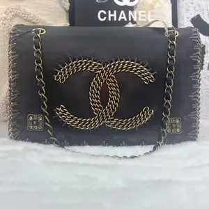 Pre-owned CHANEL Vintage Large Chain CC Flap Bag|19577405