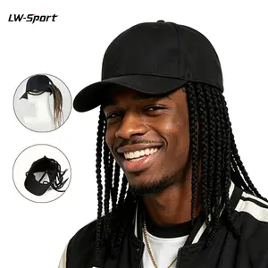 Unisex Baseball Cap with Built-in Braided Dreadlock Wig | HipHopTok StreetwearTok BikerTok HairTok Adjustable Snapback Heat Resistant Synthetic Fiber | Black Brown for Motorcycle Urban Fashion Daily Wear
