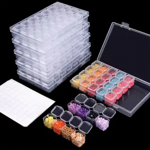 168 Slots 6 count 28 Grids  Painting Boxes Plastic Organizer, Bead Organizer