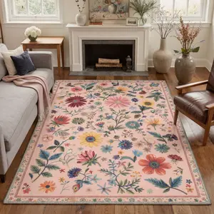【Deals For You Days】BEIMO Area Rug – Soft, Non-Slip, Pet Friendly, Machine Washable Floor Rug, Home Carpet, Stylish Decor for Any Room ,ARF2049-PETAL