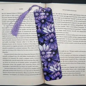 Purple Flowers Bookmark