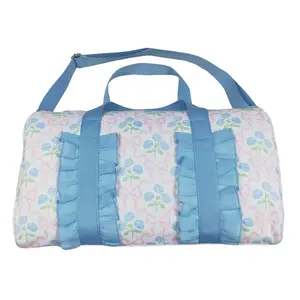 Floral duffels travel duffels bow weekend bag travel sports bag packing bag bridesmaid gifts