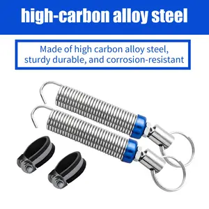 【2PCS 】Car Trunk Lifting Springs 5.9"-9.44" Adjustable High Carbon Steel Automatic Boot Spring Support for Most Vehicles Silver