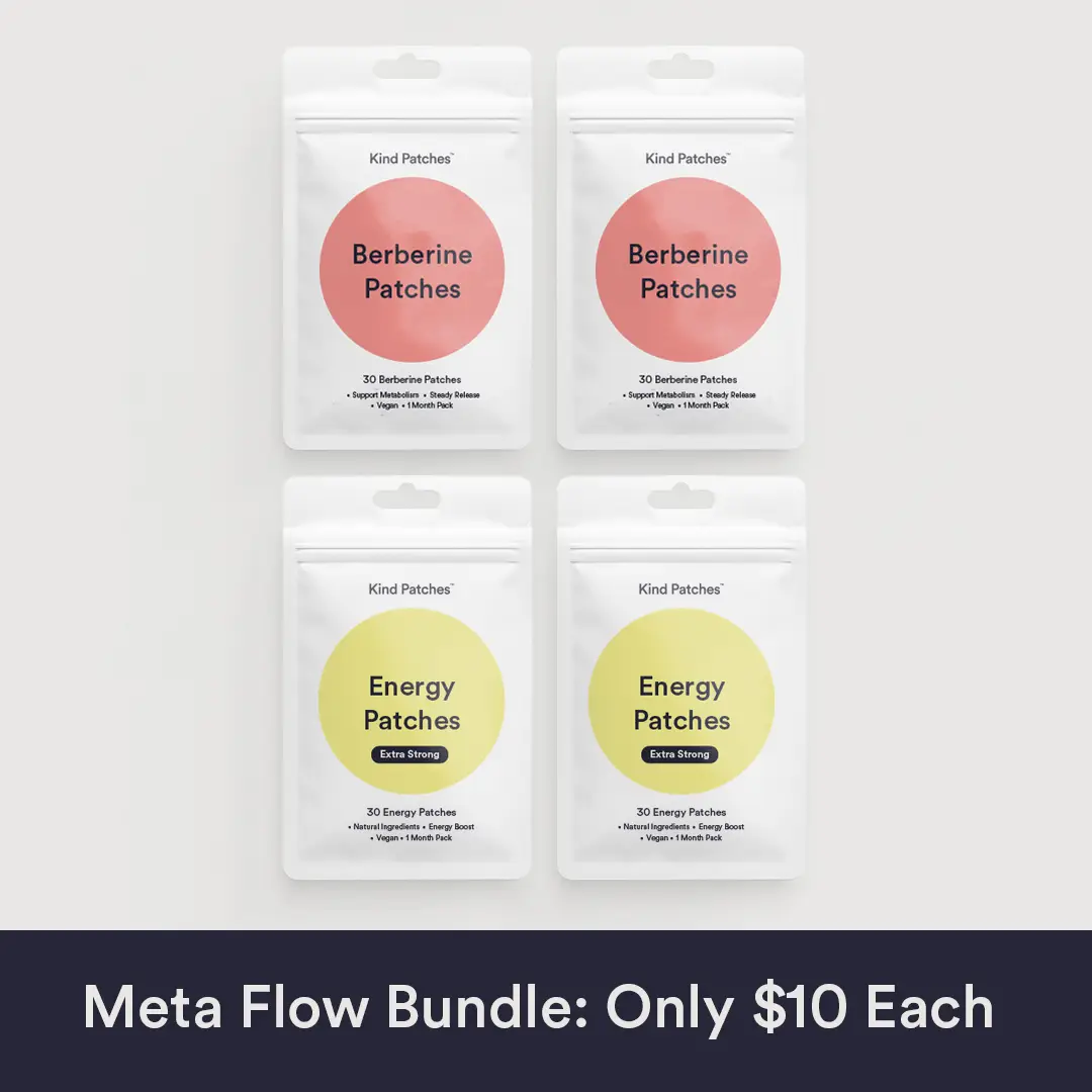 Kind Patches Meta Flow Bundle: Natural Ingredient, Energy Support, Healthy Metab...