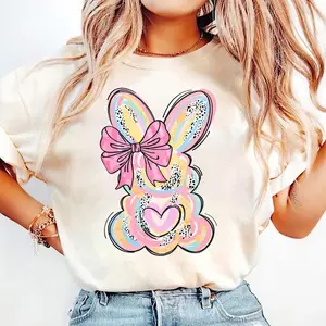 Easter Bunny , Boy Girl Easter , Toddler Kids Easter , Easter Brushstroke , Coquette Bow, Easter Bunny , Dalmatian Dots Shirt