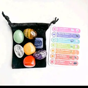 1 Set Large Size White Sage Chakra Crystals Set, Home Purifying Smudge Kit With Crystal Stones, Palo Santo White Sage, Selenite Wand- For House Cleaning, Meditation And Meditation, Yoga