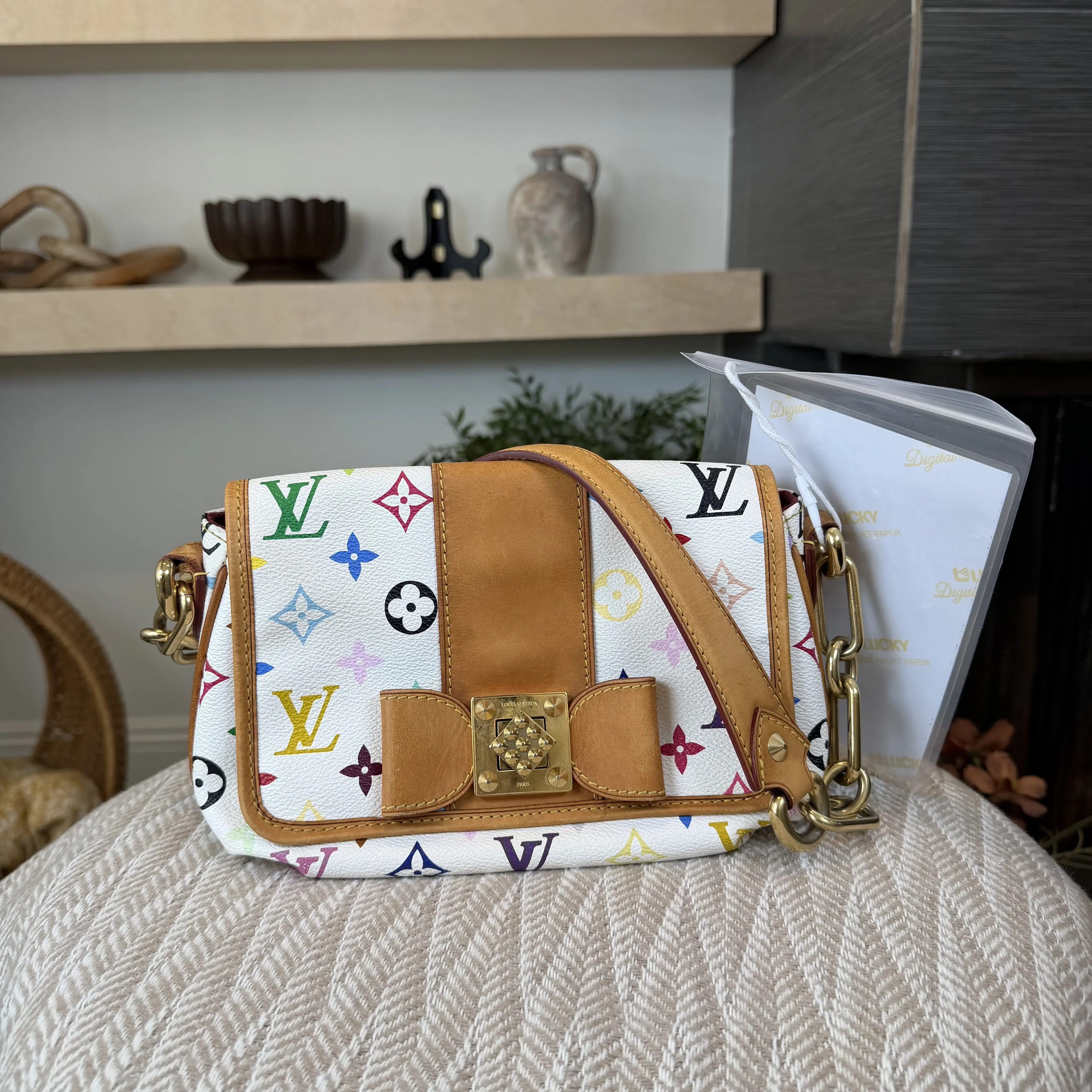 Pre-owned Louis Vuitton Canvas Clutches & Wristlets Takashi Murakami