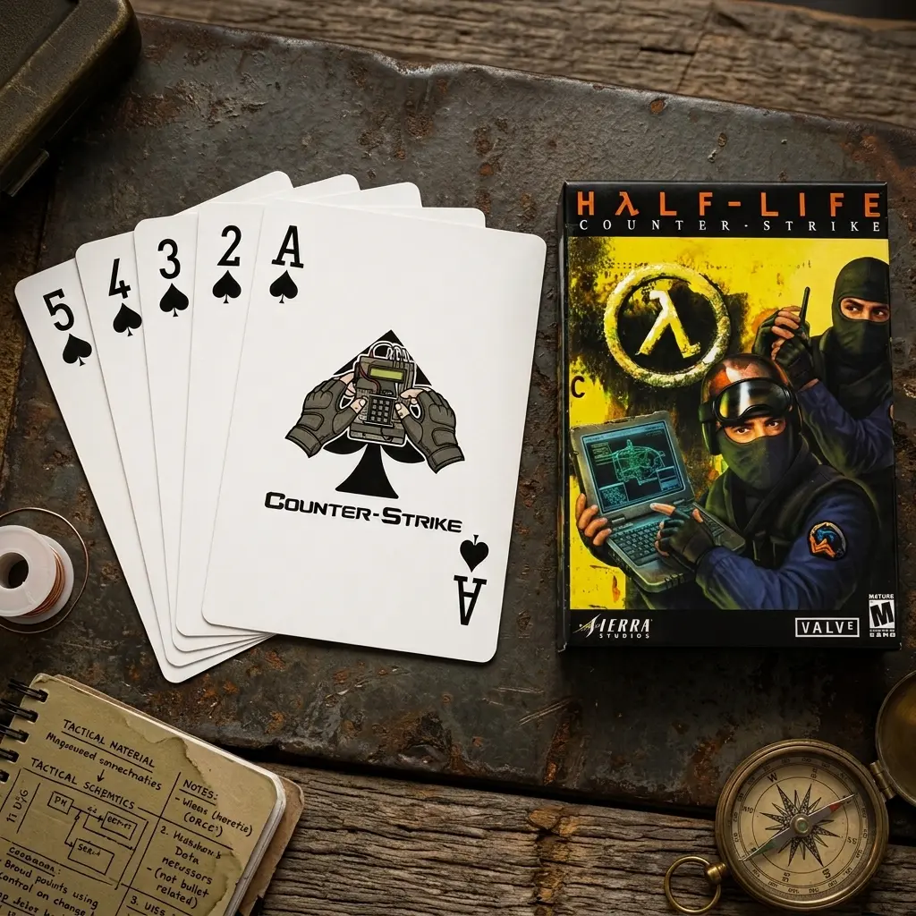 CS Half Life Playing Cards, Poker Size Fan Art Deck, Aesthetic Collectible, Gift for Night Party