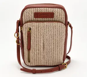American Leather Co. Raffia Cleveland N/S Crossbody