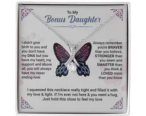 To My Bonus Daughter, Bonus Daughter Gift, Stepdaughter Gift, Bonus Daughters Necklace, Bonus Daughter Gifts, Daughter in Law Gift