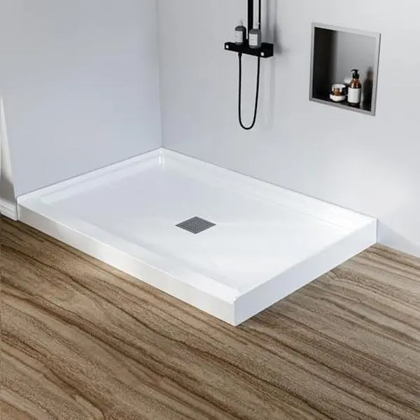 48"x32" Shower Base W/Non-Slip Design, Single Threshold&Center Drain