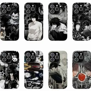 Japanese Anime Death Note Phone Case Compatible with iPhone 16 15 14 13 12 11 Pro Max X XR XS MAX 8 7 Plus Shockproof Transparent Soft Back Cover