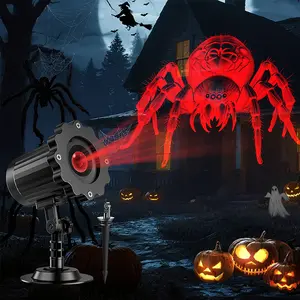 Giant Spiders Halloween Projector Outdoor Indoor,2025 Upgraded 3D Dynamic Halloween Decorations,Clearer Spider HD Patterns,Waterproof Holiday Light for Home Window Wall Cemetery Holiday Decor