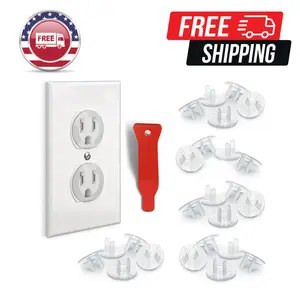 24 Pack Outlet Covers & Removal Tool Baby Proofing, Provide Shock Prevention and Easy Installation
