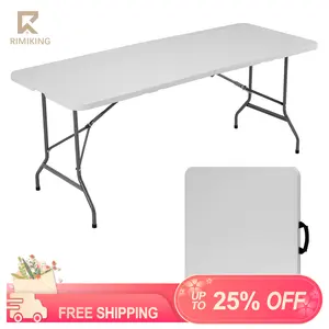 RIMIKING Folding Utility Table,Portable and Foldable Design,Sturdy Construction,Non-Slip Feet,Easy-to-Clean Tabletop,Available in Multiple Sizes,Wide Range of Applications,HW-ZDZ