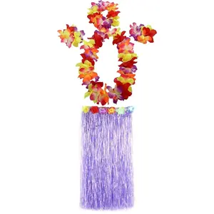 1 Set 80cm Adult Party Hawaii Dress Hula Grass Skirt for Luau Party Decorations