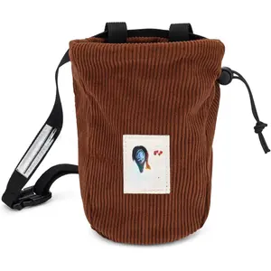 Vintage Corduroy Chalk Bag for Rock Climbing, Bouldering Chalk Bucket with Belt and Zippered Pocket - Perfect Rock Climbing Gear, Equipment for Indoor Gym2026