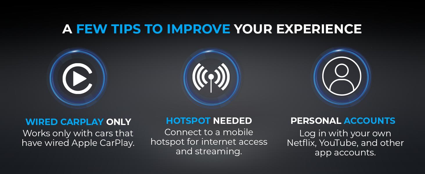 2026 AutoSky Ai Box Lite S - Wi-Fi and Bluetooth Connectivity, For iPhone & Androids, Requires Wired Apple CarPlay, Expandable Storage with Youtube & Netflix