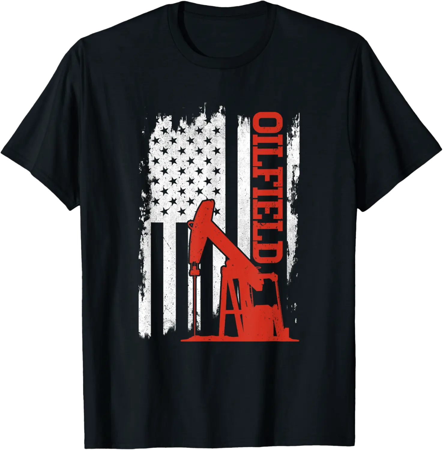 American Flag Oilfield Workers Oil Rig Roughneck T-Shirt - Emmacole Shop 22B0BLZB5CQ3
