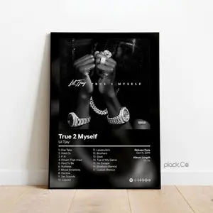 [Sale Off Up To 50%] [No Frame] Lil Tjay - True 2 Myself - Custom Album Print - Hip Hop Wall Art - Album Cover - Lil Tjay Print - Custom Album Poster