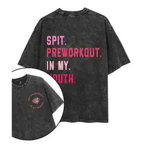 Preworkout In My Mouth Vintage Washed Graphic Retro Tee, Gym Shirt, Gym Vintage Tshirt, Hoodie and Sweatshirt