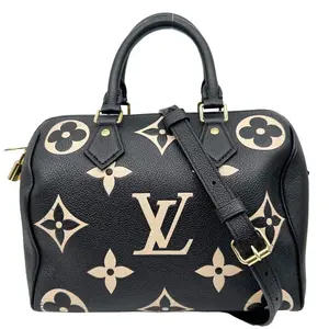 Pre-owned Louis Vuitton Leather Crossbody Bags Speedy Bandouliere 25 Monogram Empreinte Shoulder Bag Bicolor