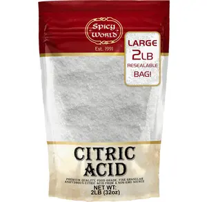 Citric Acid 2 LB Bag - 100% Pure, Food Grade & Non-GMO - Citric Acid Powder For Cleaning, Bath Bombs, Preserving - Fine Granular by Spicy World