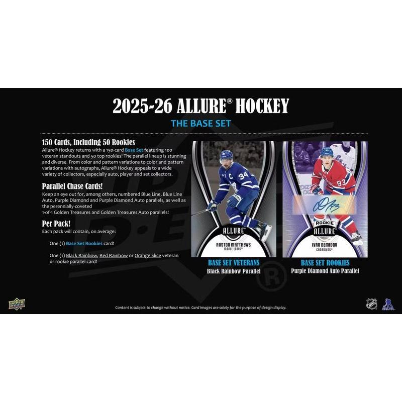 2025-26 Upper Deck Allure Hockey Hobby Trading Cards