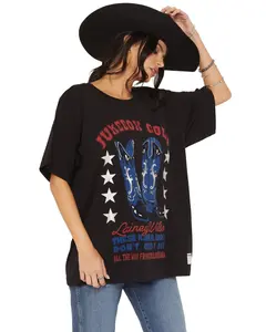 Wrangler Women's X Lainey Wilson Jukebox Gold Short Sleeve Oversized Graphic Tee - 112373698