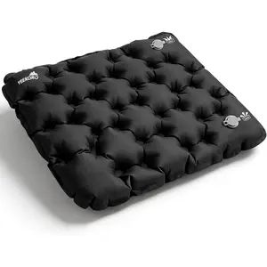 Inflatable Waterproof Portable Air Seat Cushion Lightweight Air Sitting Pad with Repair Cloths for Camping Climbing Hiking Office Airplane Car Stadium Seat