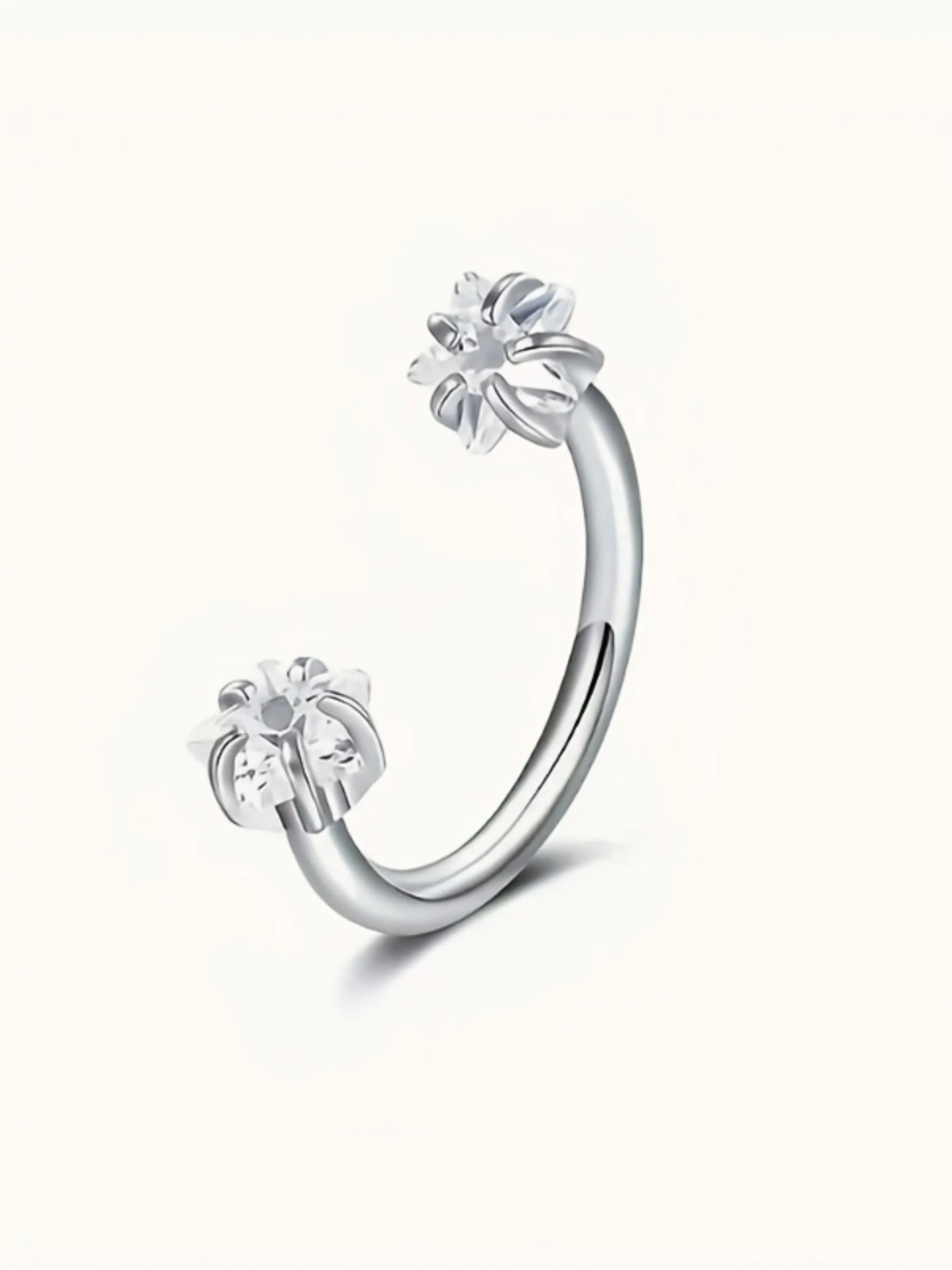 1-2pc Five-Pointed Sta Horseshoe Nose Ring | Stainless Steel Internal Thread, 8mm, Boho Style, 18K Golden Plated, Suitable for Nose, Cartilage, Tragus, Helix Piercings, Lip Hoops, Ideal for Daily Wear and Christmas Gifts, Helix Piercing Jewelry